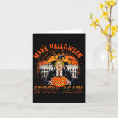 ハロウィン不気味を再びおもしろい切り開く カード (黄色い花)