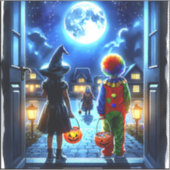 ハロウィン不気味を持つ シール (正面)