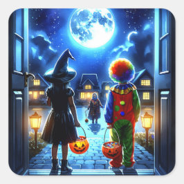 ハロウィン不気味を持つ スクエアシール