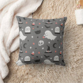 ハロウィン不気味アイコンパターン クッション (ブランケット)