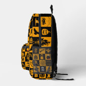 ハロウィン不気味アイコンパターン プリントバックパック (右)