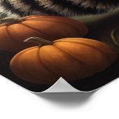 ハロウィン不気味アライグマイラストレーション ポスター (角)