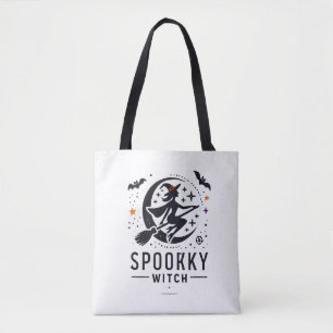 ハロウィン不気味ウィッチデザイン – オ飛んでいるン箒 トートバッグ