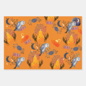 ハロウィン不気味ウィッチパターンラッピング ラッピングペーパーシート (正面2)