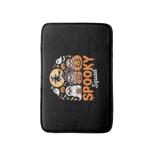 ハロウィン不気味ウィッチホラーおもしろいスロスエッセンティ バスマット (正面縦)