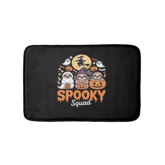 ハロウィン不気味ウィッチホラーおもしろいスロスエッセンティ バスマット (正面)