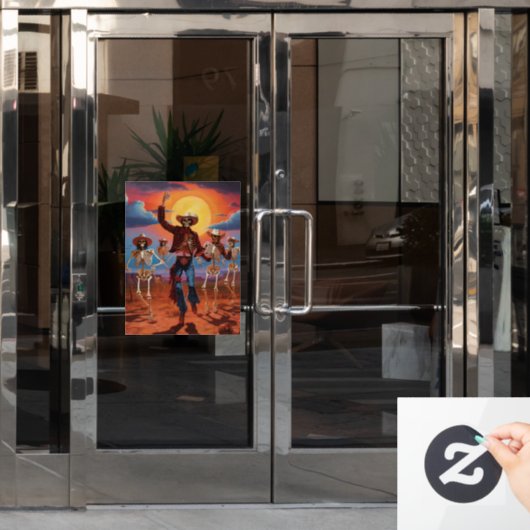 ハロウィン不気味ウィンドウの固定 ウィンドウサイン (オフィスドア)