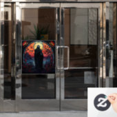 ハロウィン不気味ウィンドウの固定 ウィンドウサイン (オフィスドア)