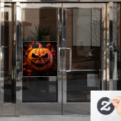 ハロウィン不気味ウィンドウの固定 ウィンドウサイン (オフィスドア)