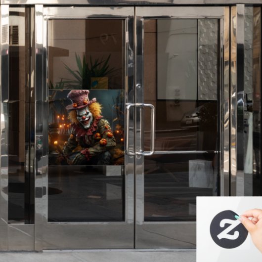 ハロウィン不気味ウィンドウの固定 ウィンドウサイン (オフィスドア)