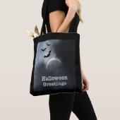 ハロウィン不気味エクリプスの挨拶 トートバッグ (クローズアップ)
