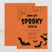 ハロウィン不気味オフィスパーティの招待状 招待状 (正面/裏面)