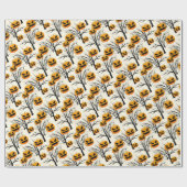 ハロウィン不気味オレンジブラック包装紙シート ラッピングペーパー (フラット)