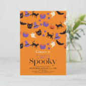 ハロウィン不気味オレンジ2歳の誕生日 招待状 (スタンド正面)
