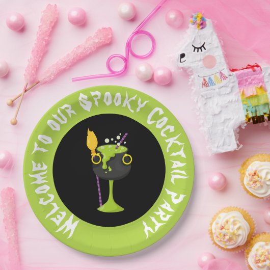 ハロウィン不気味カクテルパーティー ペーパープレート (パーティー)