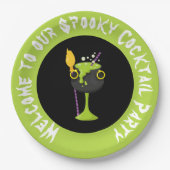 ハロウィン不気味カクテルパーティー ペーパープレート (正面)