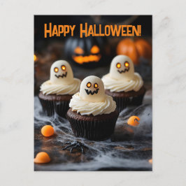 ハロウィン不気味カップケーキデザイン ポストカード