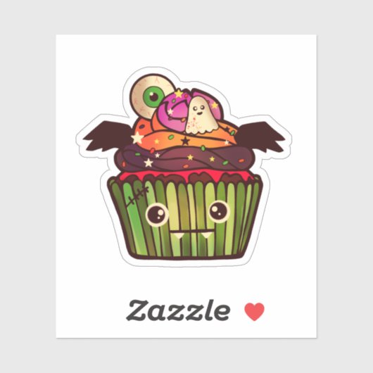 ハロウィン不気味カップケーキ シール (シート)