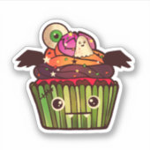 ハロウィン不気味カップケーキ シール (正面)