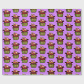 ハロウィン不気味カップケーキ ラッピングペーパー (フラット)