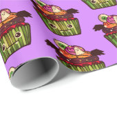 ハロウィン不気味カップケーキ ラッピングペーパー (ロールコーナー)