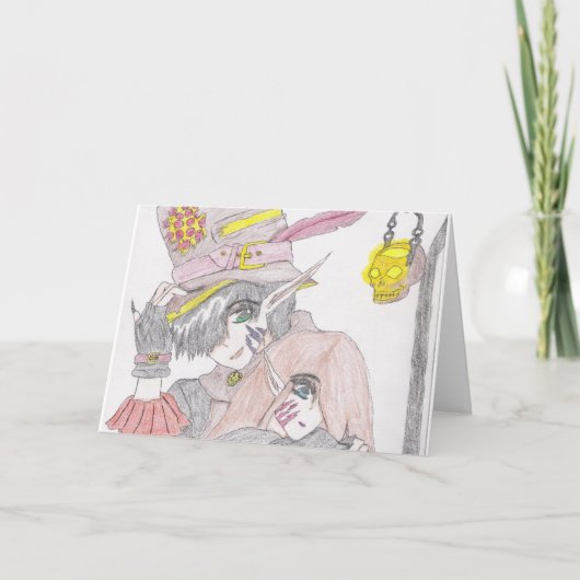 ハロウィン不気味カップル カード (正面)