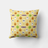 ハロウィン不気味カボチャ幽霊スカルキャンディススターズ クッション (裏面)