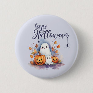 ハロウィン不気味カボチャ幽霊ボタン 缶バッジ