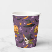 ハロウィン不気味カボチャ幽霊不気味スパイダーこうもり 紙コップ (裏面)
