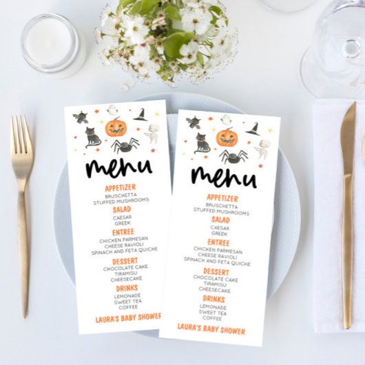 ハロウィン不気味カボチャ赤ちゃんシャワーフード メニュー