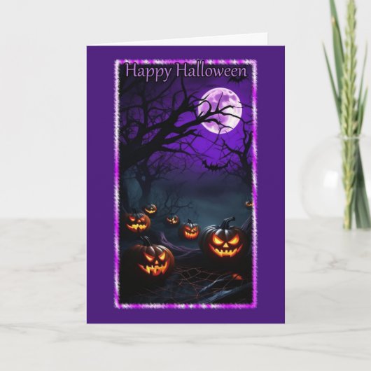 ハロウィン不気味カードに会うジャック・オ・ランタン カード (正面)