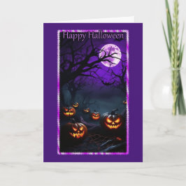 ハロウィン不気味カードに会うジャック・オ・ランタン カード