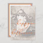 ハロウィン不気味カードテンプレート シーズンカード (正面/裏面)