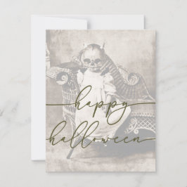 ハロウィン不気味カードテンプレート ノートカード