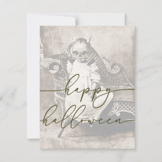 ハロウィン不気味カードテンプレート ノートカード (正面)
