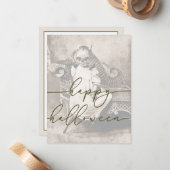 ハロウィン不気味カードテンプレート ノートカード (正面/裏面インサイチュ)