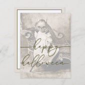 ハロウィン不気味カードテンプレート ノートカード (正面/裏面)