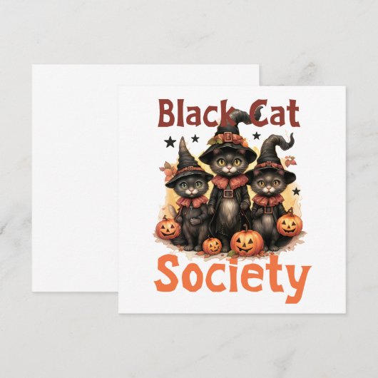 ハロウィン不気味カード (正面/裏面)