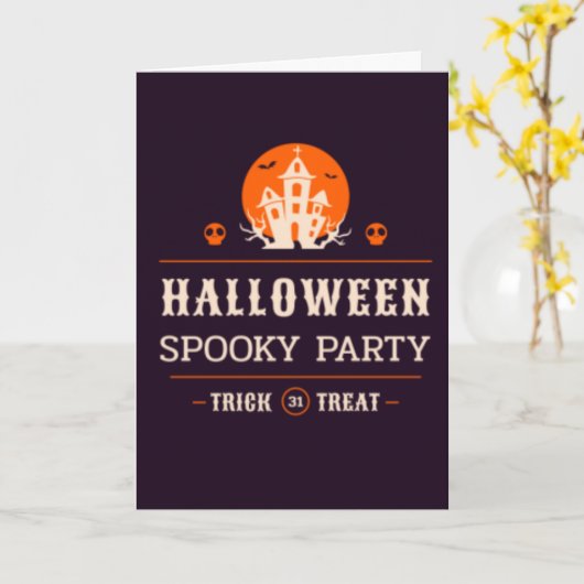 ハロウィン不気味カード カード (黄色い花)