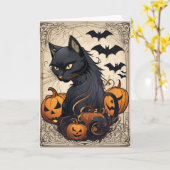 ハロウィン不気味カード カード (黄色い花)