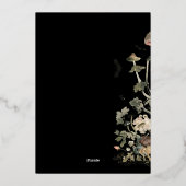 ハロウィン不気味ガーデンコスチューム&カクテルブラック 箔招待状 (裏面)