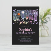 ハロウィン不気味ガールバースデーパーティー 招待状 (スタンド正面)