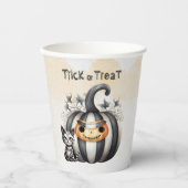 ハロウィン不気味キットンブラックパンプストライプのキン 紙コップ (正面)