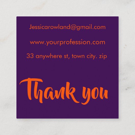 ハロウィン不気味キャンディをトリックまたは治療する スクエア名刺 (裏面)