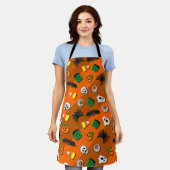 ハロウィン不気味キャンディパーティー エプロン (着用した状態)