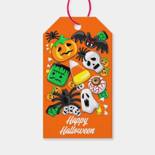ハロウィン不気味キャンディパーティー ギフトタグ (正面)