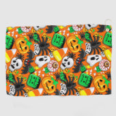 ハロウィン不気味キャンディパーティー ゴルフタオル (横)