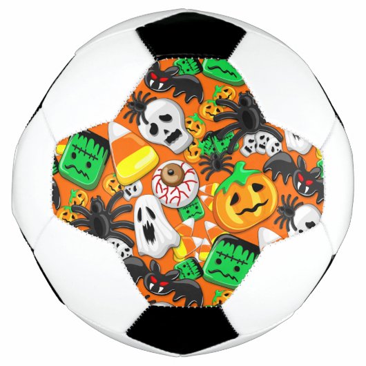 ハロウィン不気味キャンディパーティー サッカーボール (正面)