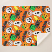 ハロウィン不気味キャンディパーティー シェルパブランケット (正面(横))