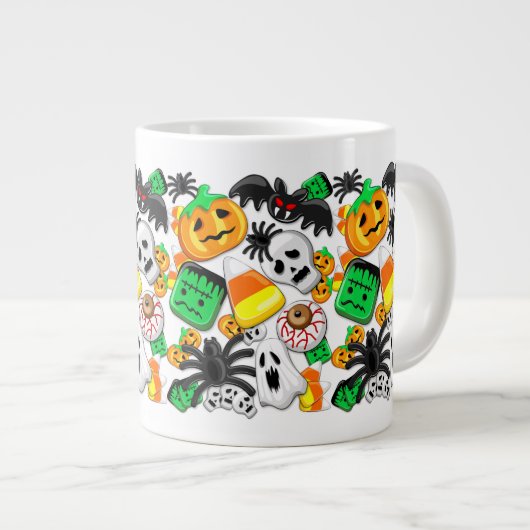 ハロウィン不気味キャンディパーティー ジャンボコーヒーマグカップ (正面右)